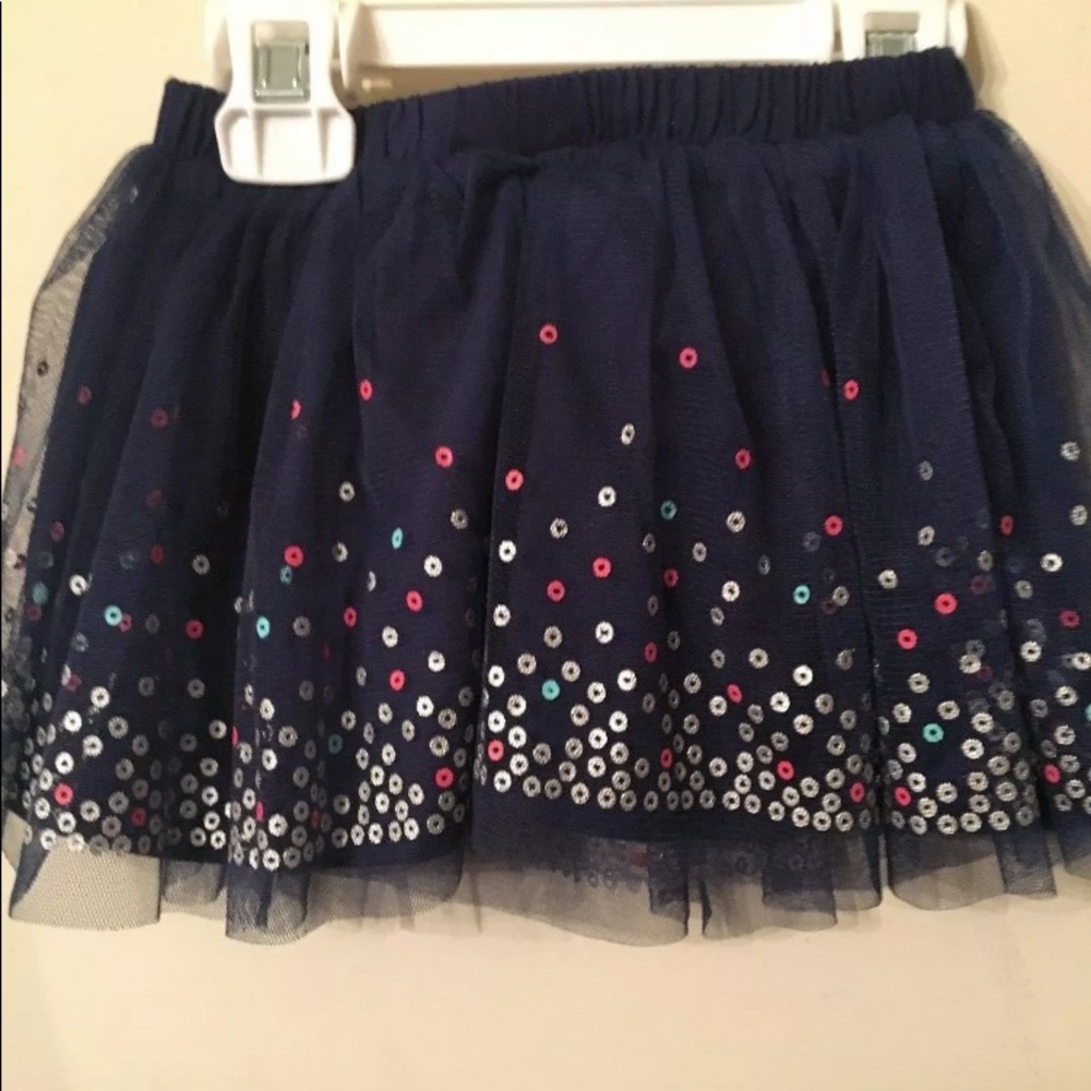 Blue Tutu Skirt with colored dots - 24m